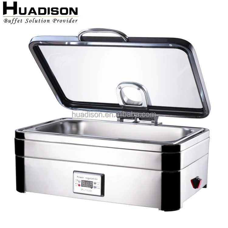Huadison Restaurant Hotel Supplies Commercial Rectangular Chaffing Dishes Buffet Food Warmer Chafing Dishes For Catering
