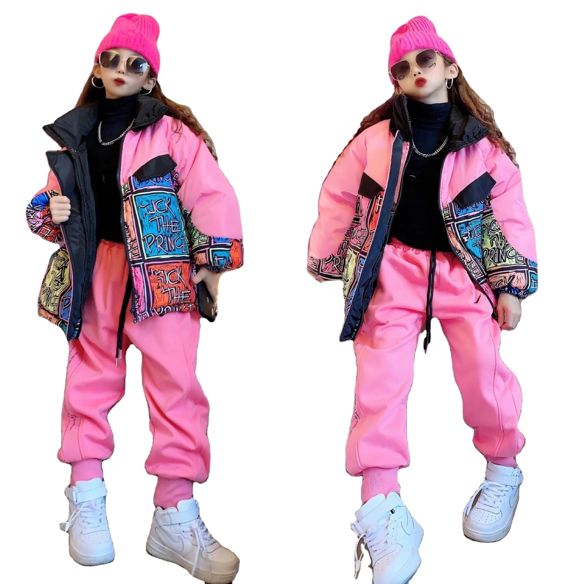 Лидер продаж роскошный розовый комплект из пальто и