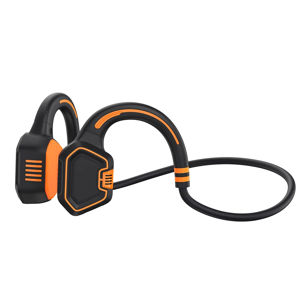 Waterproof Ip68 swimmer music bone connector headphone wireless conduction neckband headset