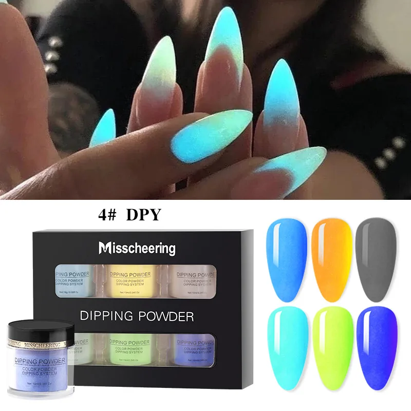 
OM Manicure Nail Polish Top Base Coat Activator Brush Powder Suit Acrylic Nail Dipping Powder Kit 