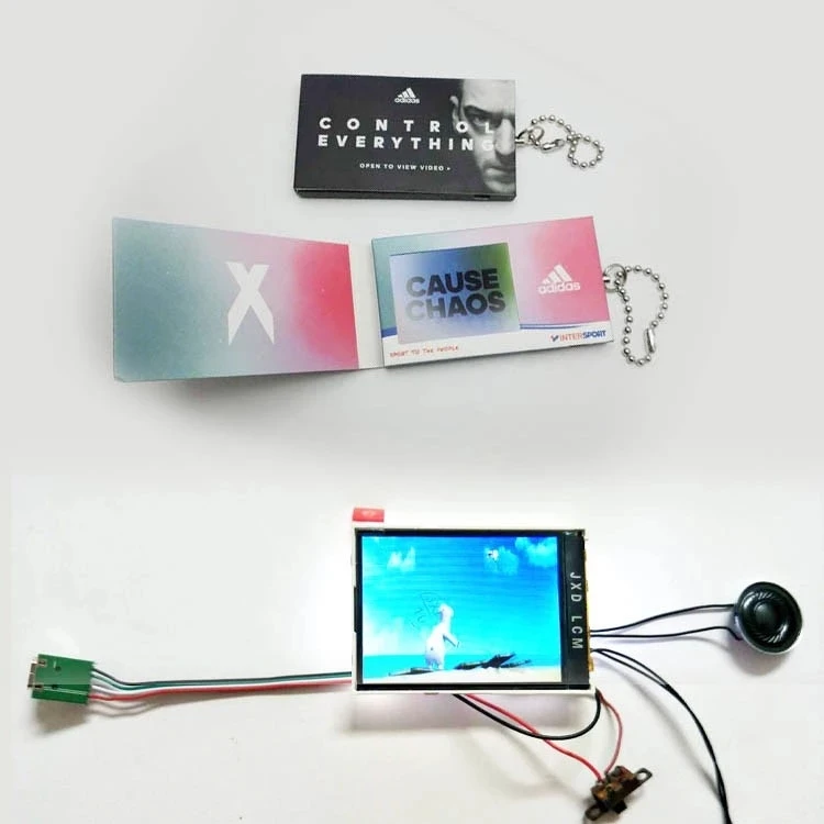  High quality business 2.4 inch screen lcd recording memory greeting card video brochure