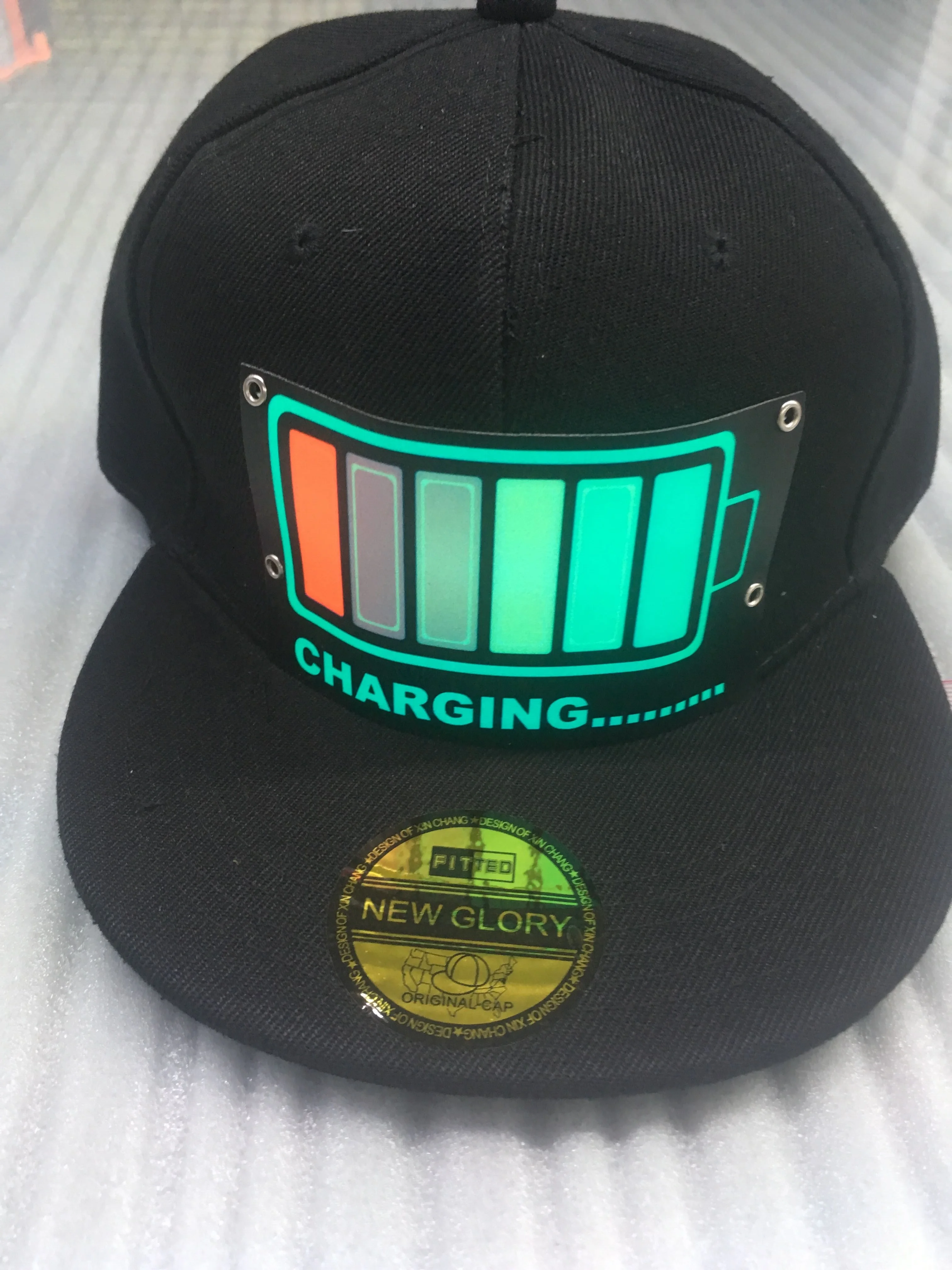 Hot Sale Creative Dance Custom Flashing baseball light up EL Panel hats Sound activated LED party Cap