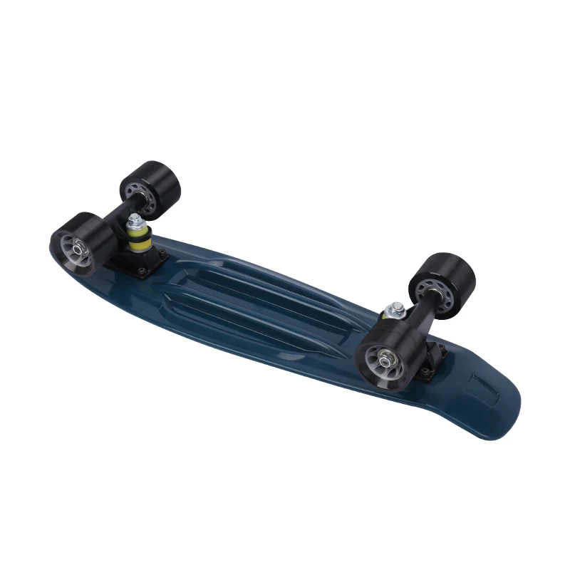 Cruiser Skateboard Plastic Skate Board Retro Graphic Plastic Skating Board 4 PU Wheels With Lights