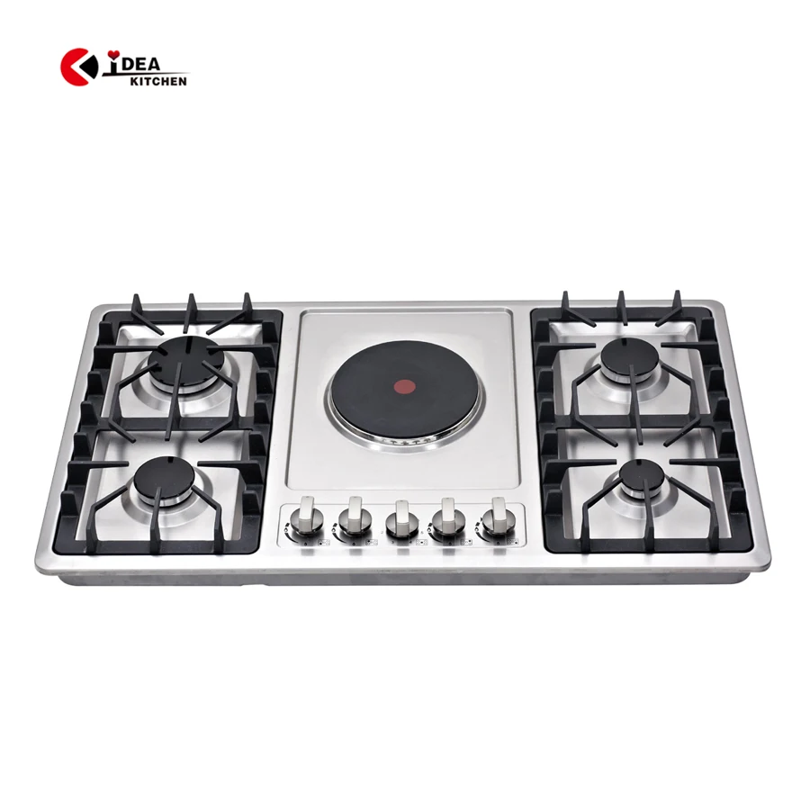 IDEA Professional Manufacturer Cooker Gas 4 Burners Competitive Price Gas And Electric Combine Stove Hob