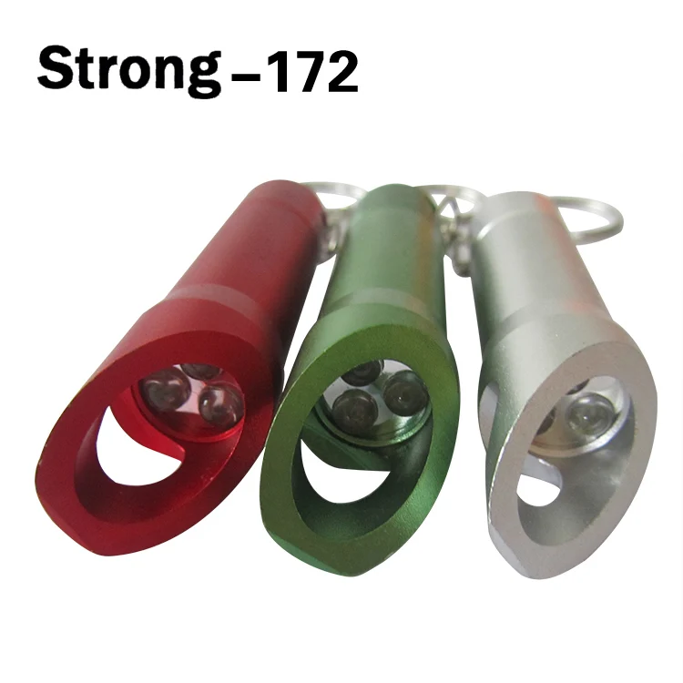 Customer laser logo aluminum alloy small flashlight bottle opener torch with key ring bulk led flashlights cheap flashlight