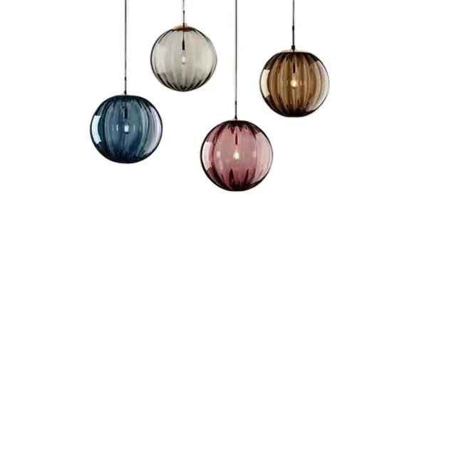 Modern Water Pattern Glass Chandelier Pendant Light For Restaurant Bed Room Cafe Bar