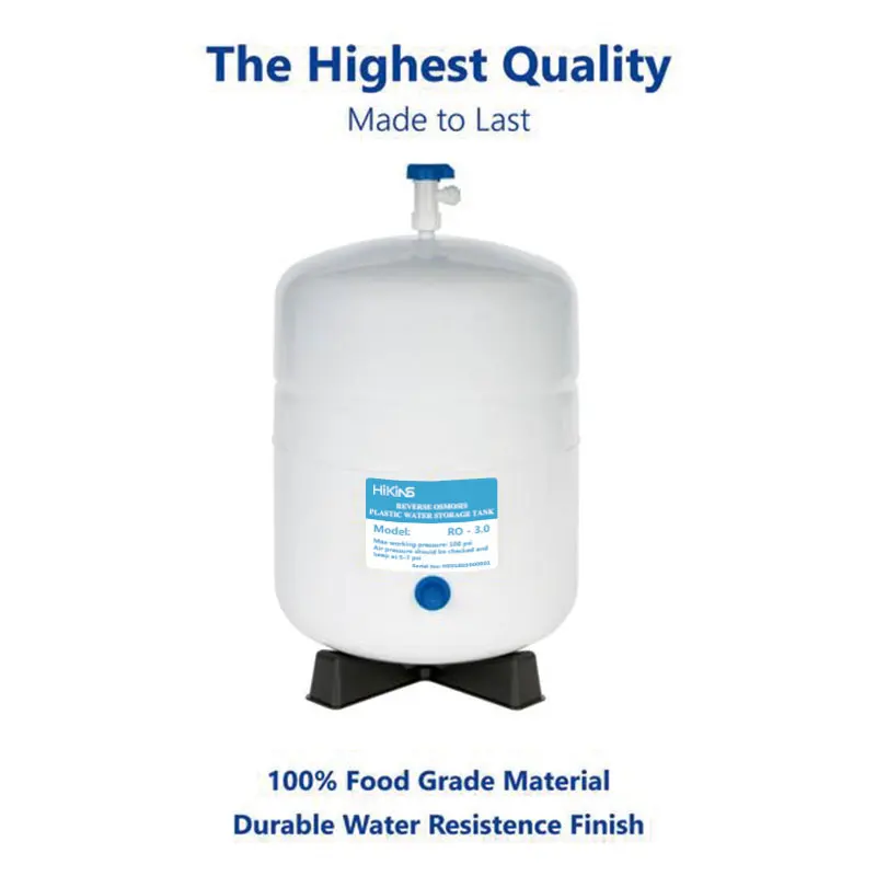 Hikins 3G 6-8L Plastic PP RO Drinking Bucket Barrel Pressure Tank