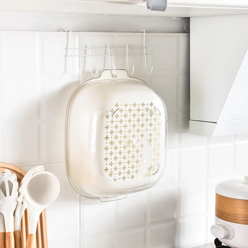 3 set Plastic Double Layered Drain Basin Basket for  Kitchen Colander Bowl Pasta Strainer Plastic Fruit Bowl Colanders