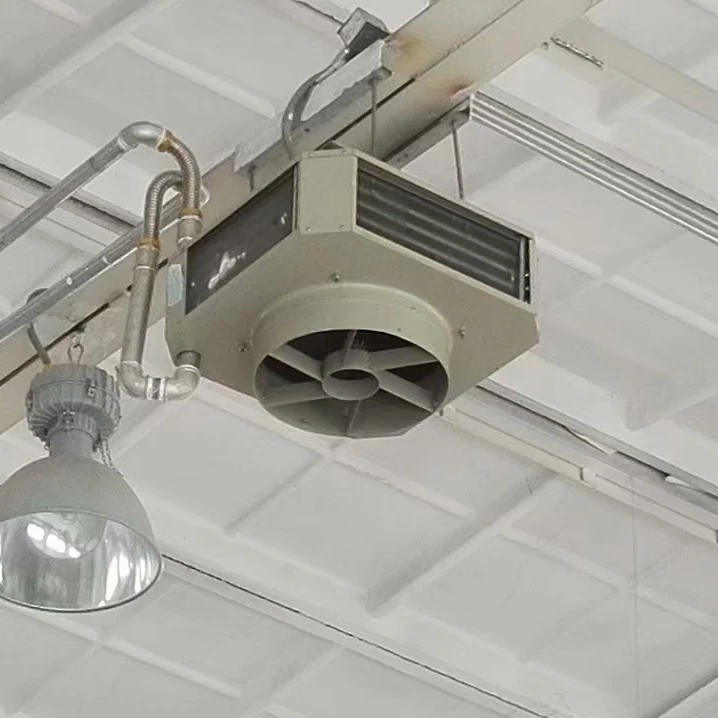30000BTU Industrial ceiling unit heater fan coil heater with two speed fan for workshops warehouses, shops, garages, greenhouses