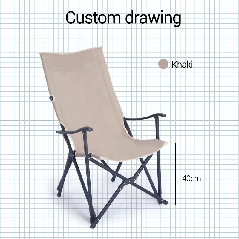 High Back Reclinrt Luxury Timber Ridge Outdoor Chairs Lightweight Picnic Chair Custom Logo Folding Camp Chair