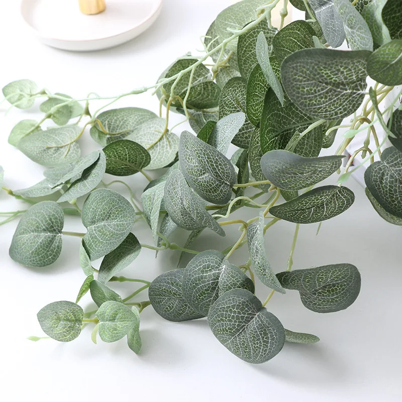 Single Branch Artificial Eucalyptus Home Hotel Decoration Flower Silk Arrangement Wedding Artificial Leaves