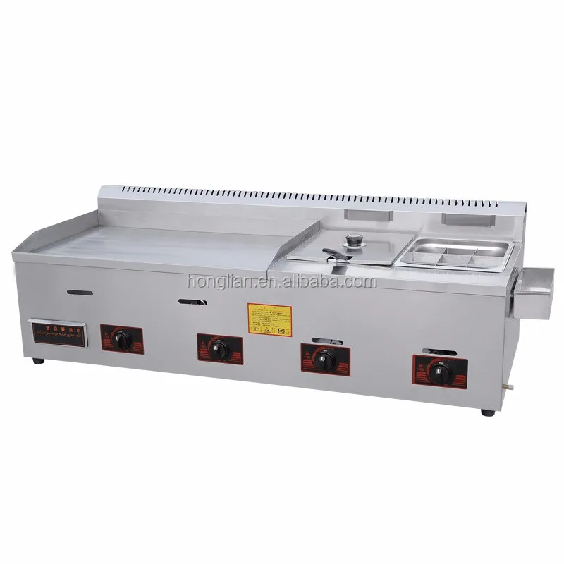 Kitchen Using Equipment Table Top Gas Griddle Deep Fryer Noodle Boiler Effective Griddle