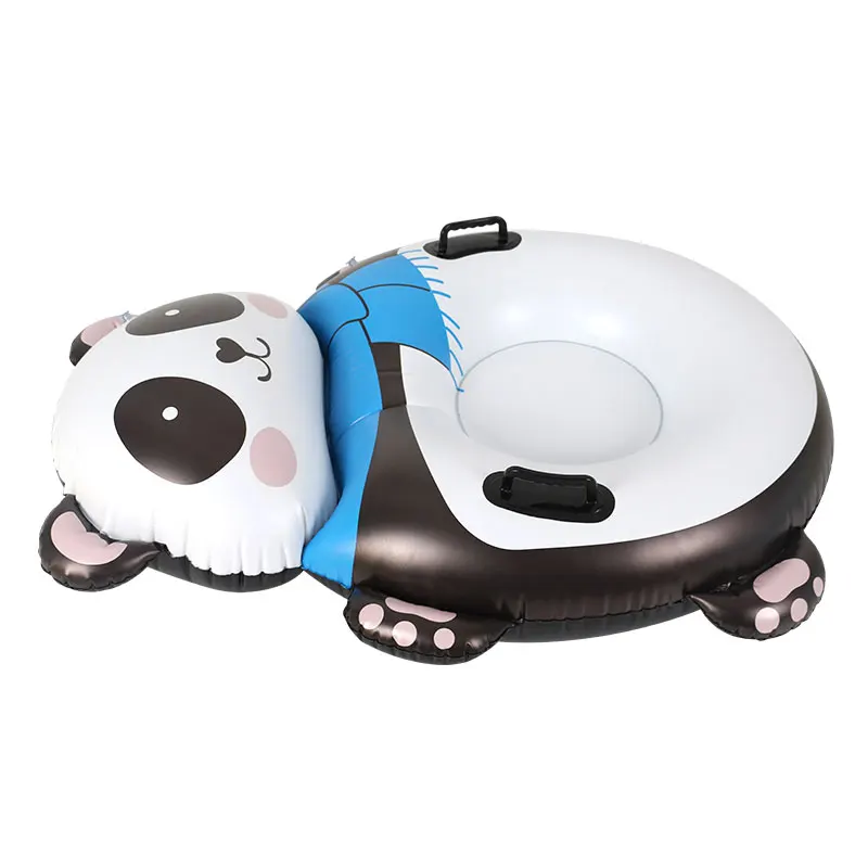 BSCI factory Cold resistant material Kids and adults in Winter outdoor game Inflatable Panda Snow Tube