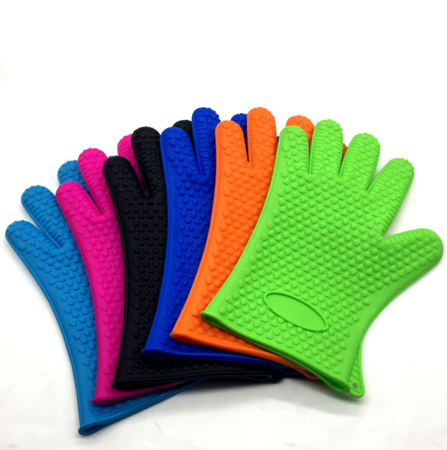 2024 Cheap waterproof Silicone heat resistant gloves silicone oven mitts for oven cooking silicone bbq baking gloves