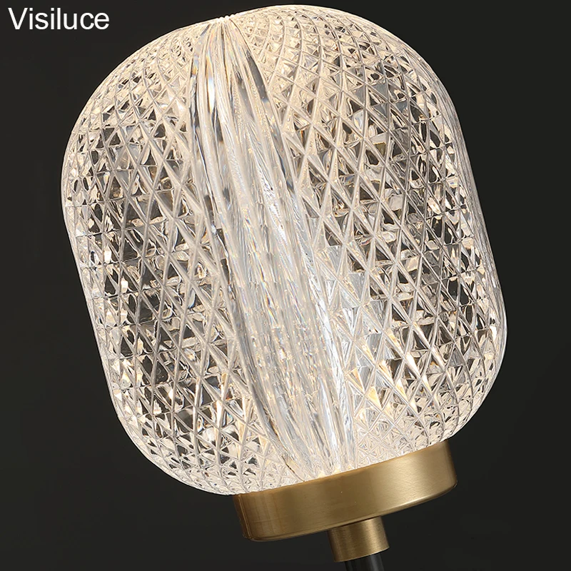 contemporary acrylic Wall Lamp Modern Simple Antique acrylic wall Lamps Led Modern Wall Lamp Indoor bedroom long brass Sconce