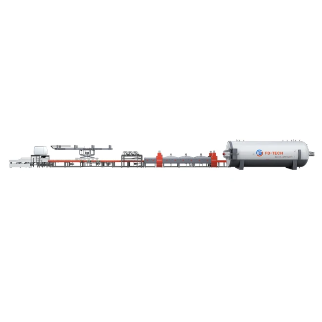 Large flat glass laminated production machine autoclave