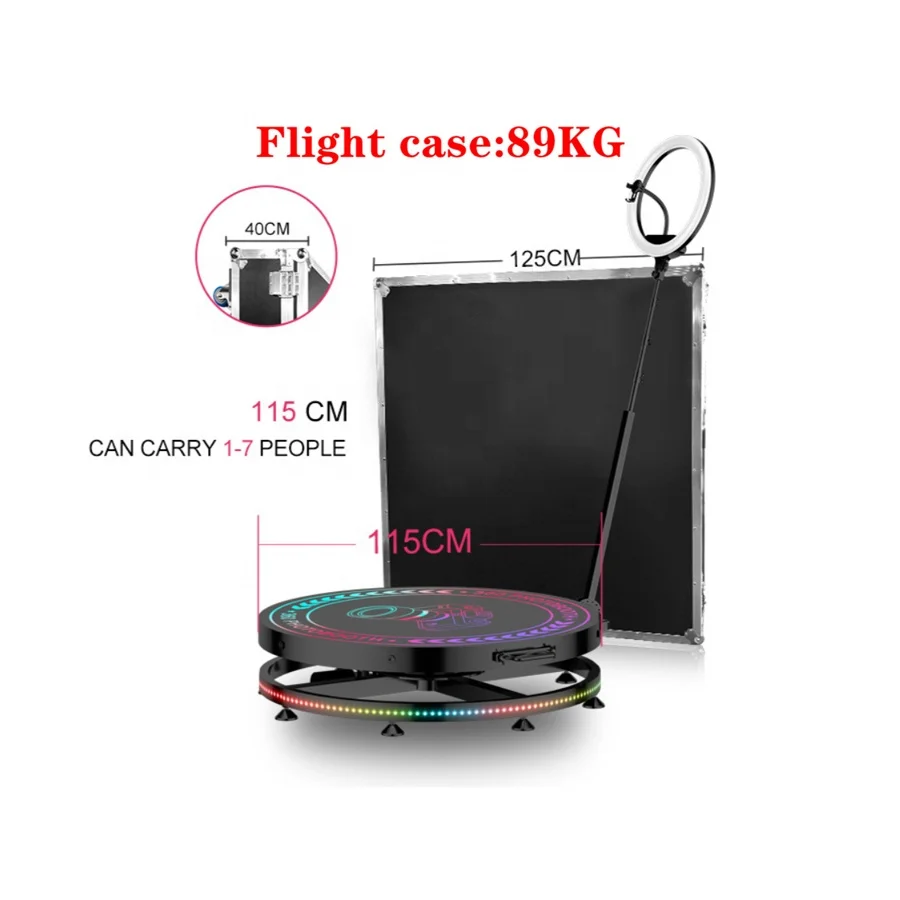 Slow Motion Rotating 360 Degree Photobooth Portable Selfie Spin 360 photo booth Machine