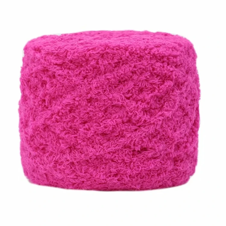 Competitive Price Polyester Yarn Coral Fleece Cotton Hair Thread For Knitting
