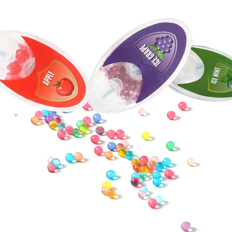 100pcs mix fruit flavor Ice strawberry litchi menthol capsule mint beads flavered pops  capsules Crush Balls for cigarettes