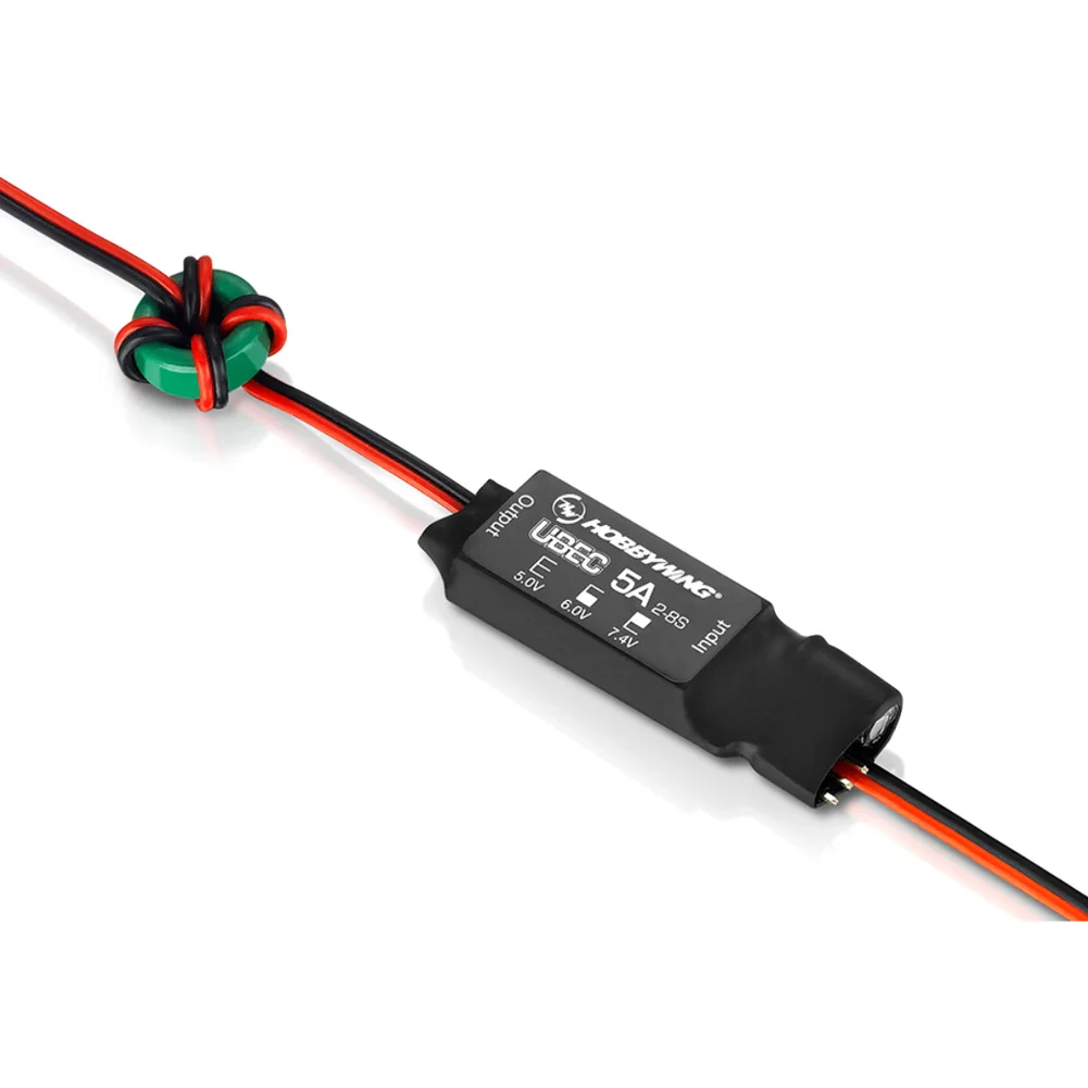 Hobbywing 5A Ubec V2 Air High Voltage Regulator Module 2-8S 5V 6V 7.4V 5A Adjustable BEC For RC Car Parts