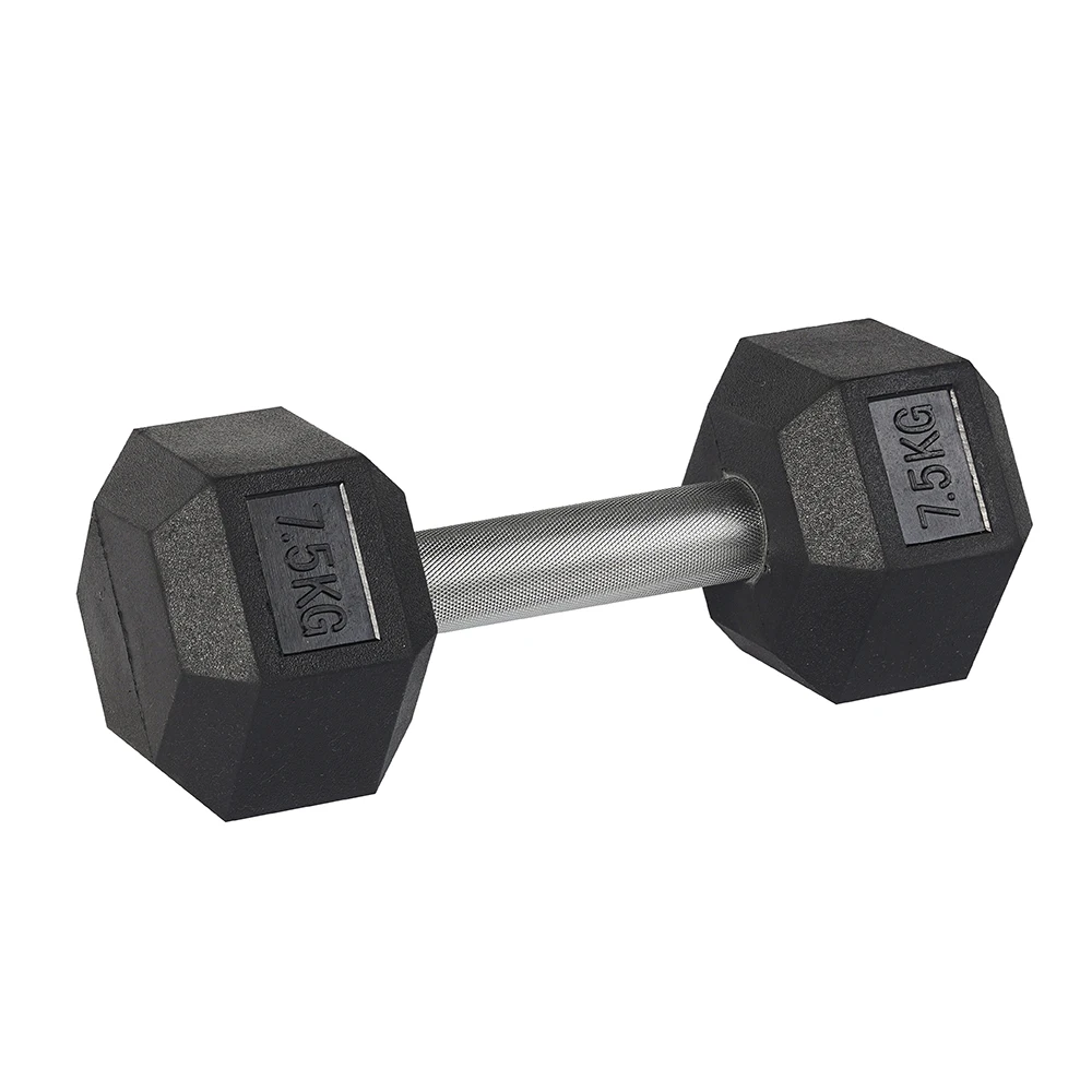 Factory Direct Selling 2.5kg to 60kg Wholesale Gym Mancuerna Hexagon Rubber Coated Hex Dumbbells Set