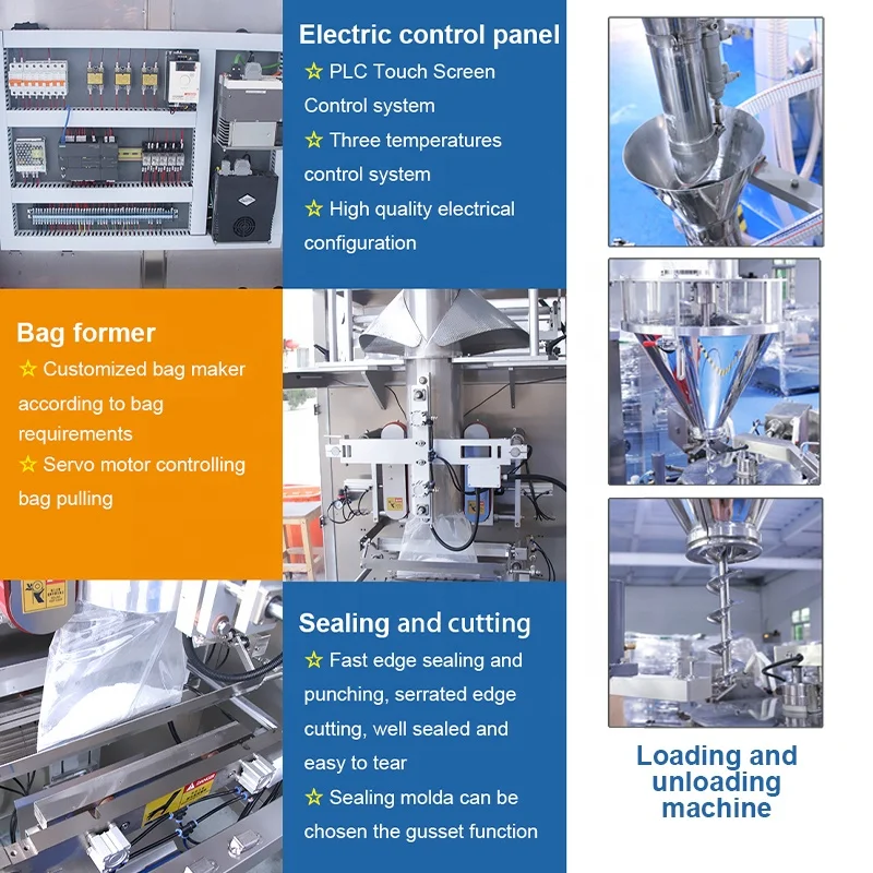 Multi Function Automatic Various Size 50g - 1kg Various Milk Coffee Powder Maize Corn Flour Filling Packing Machine