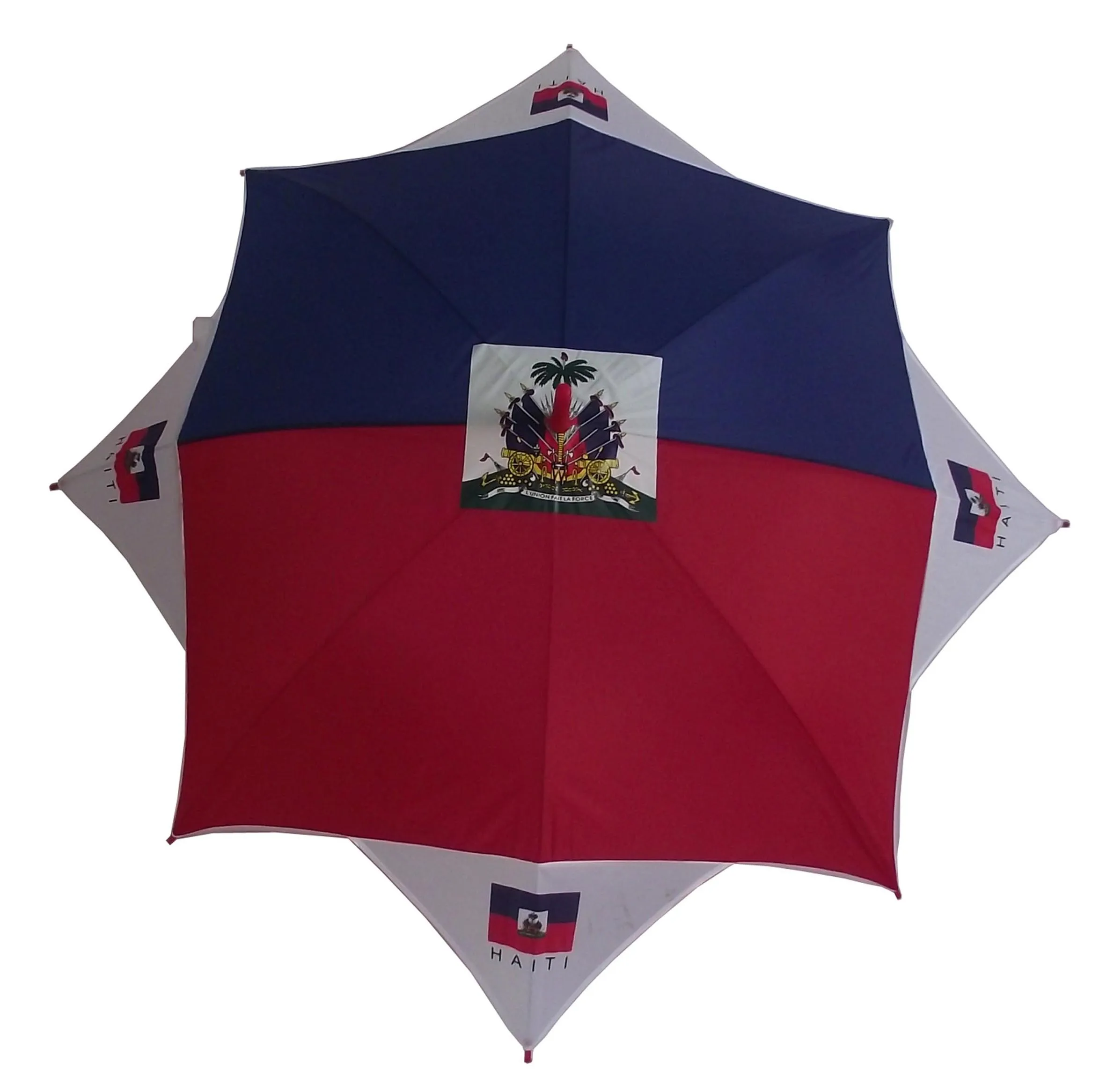 23inch*8k Hotsale Custom Semi-automatic Jamaican National Flag Umbrella with Custom Logo