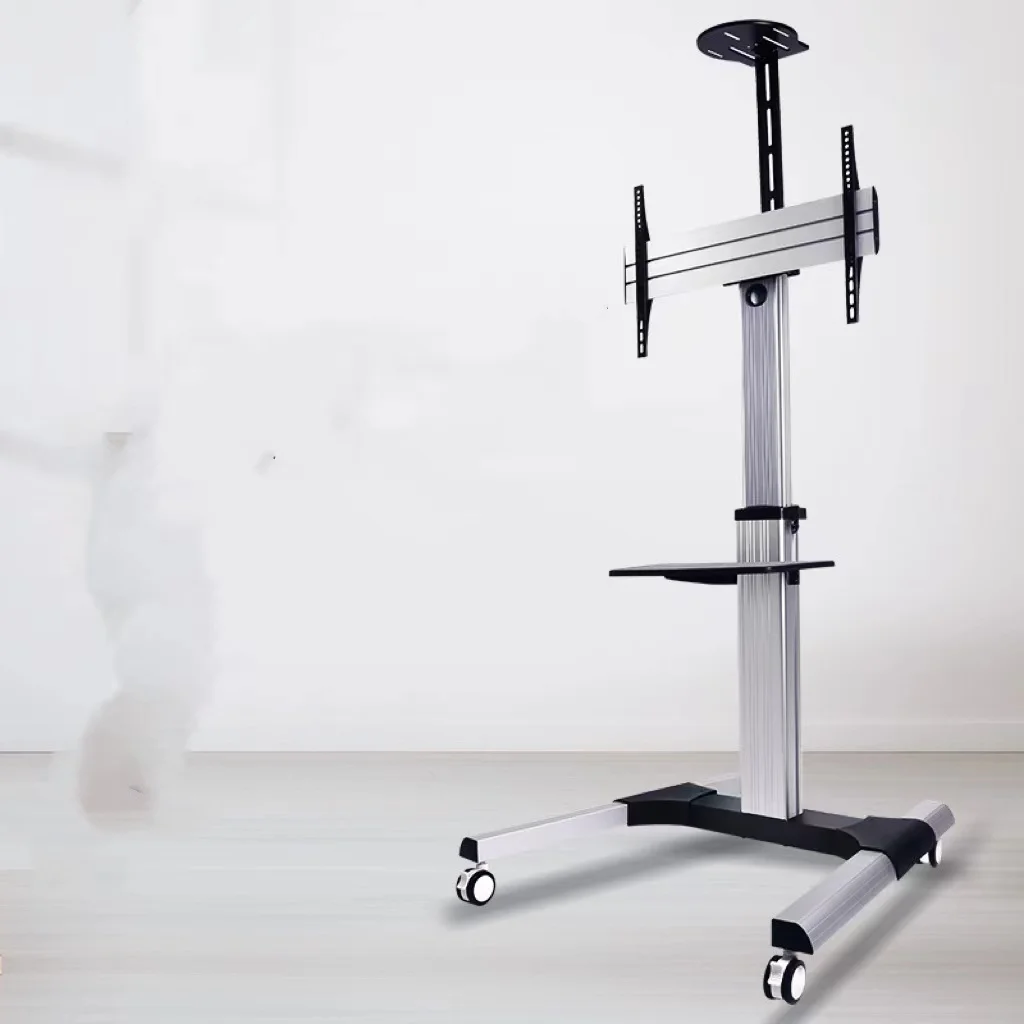 Height Adjustable Tilt Swivel TV Mobile Cart Universal LCD TV Cart Mount Stand With DVD Tray