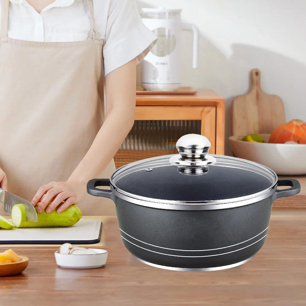 Aluminum Cooking Pot Non-stick Cookware Set Household Induction Soup Customization 6-Pots Set 32/36/40cm Non-Stick Pan Stock