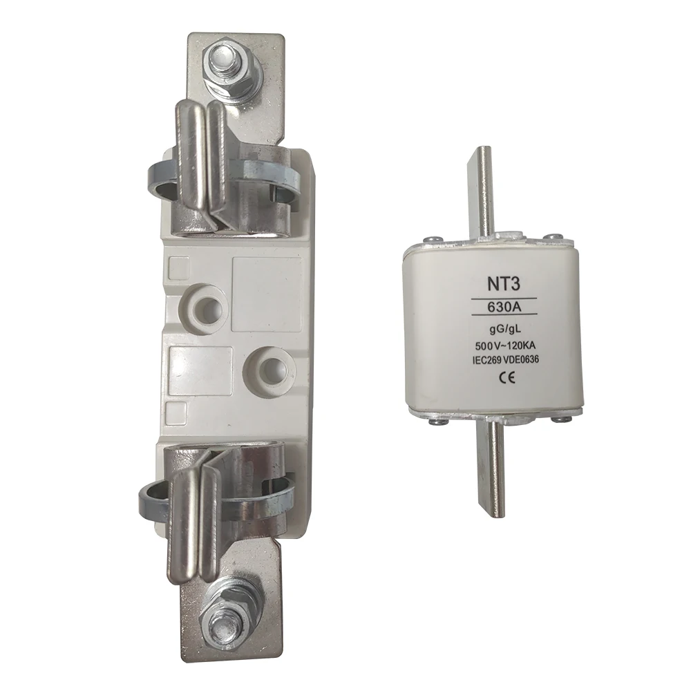 High quality and cheap price NH / NT Type Blade Fuse and Fuse base gG/gL NT3 500V 160A-630A