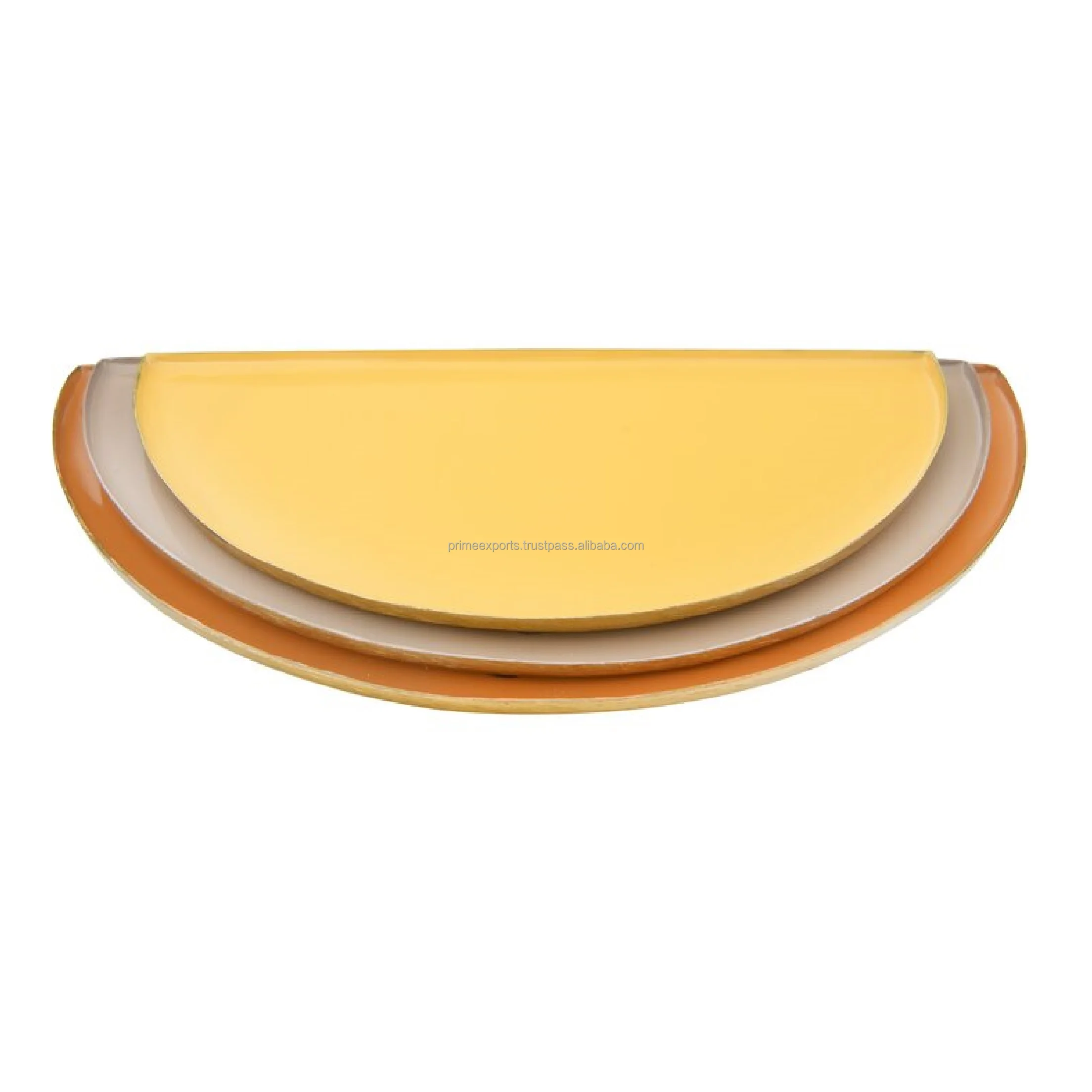 Round copper antique with green solid metal serving trays for home hotels and restaurant decor Indian handmade metal trays