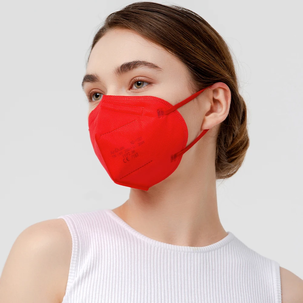 Складной полуреспиратор для безопасного носа, FFP2, модная маска с круглым воздушным фильтром, Пылезащитная маска для ногтей