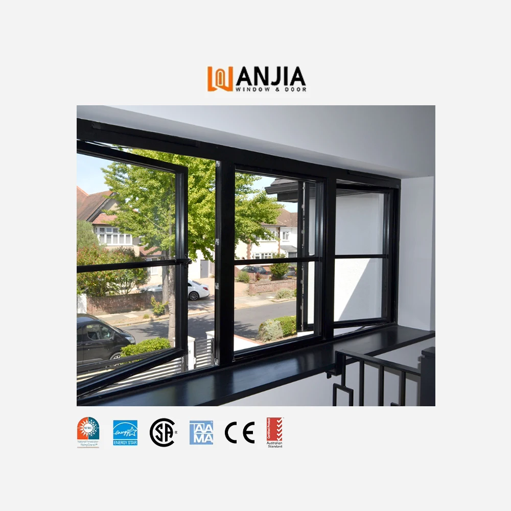 Wholesale European Style Waterproof Residential Aluminium Casement Windows Double Glazing Windows Aluminium Windows