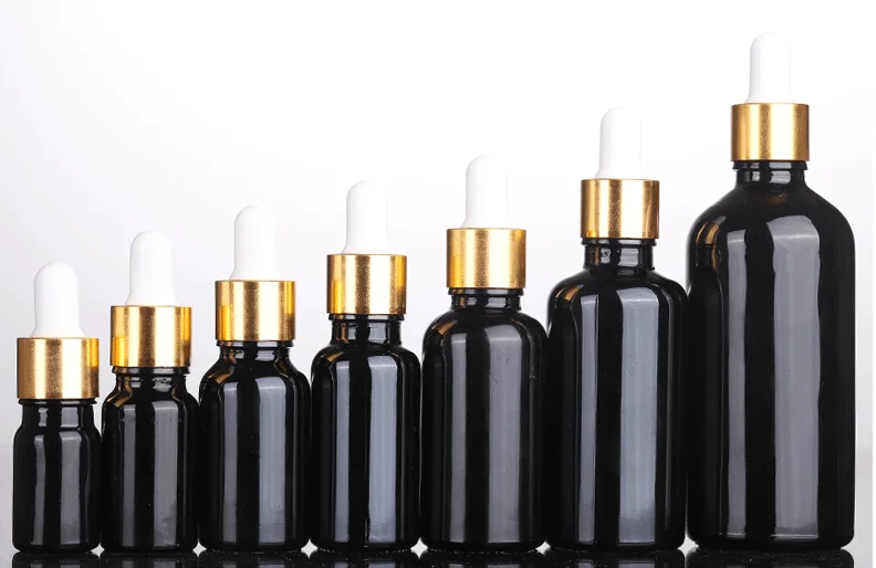 100ml Glass Spray Perfume Bottles Shiny Black 30 ml Glass Bottle With  Dropper