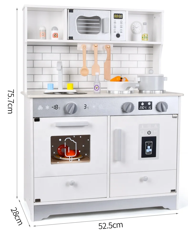 Best Quality Kitchen Set Toys Kids Pretend Play Cooking Learning Wooden Play Kitchen Toys For Kids child