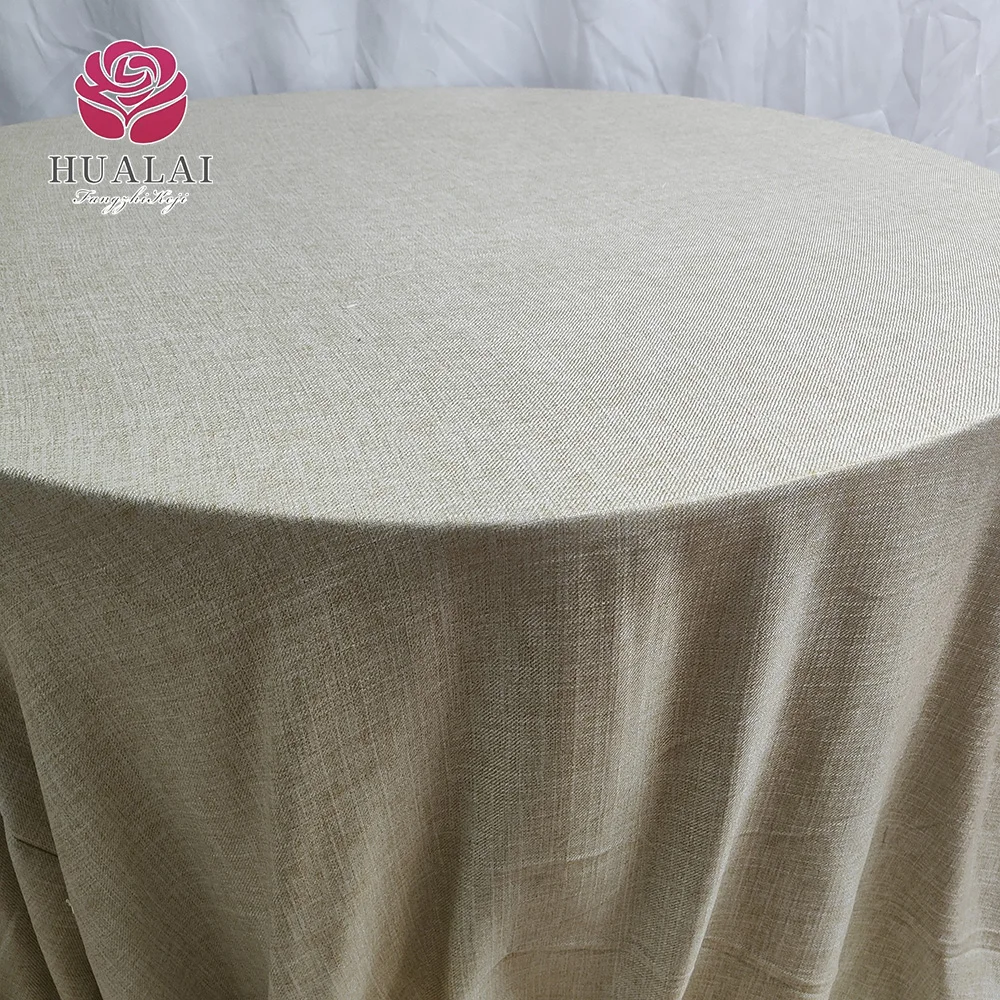 Wholesale Flax Linen Tablecloth Custom Size Ruffles Decoration Solid Party Table Cloth Washed Linen Napkins