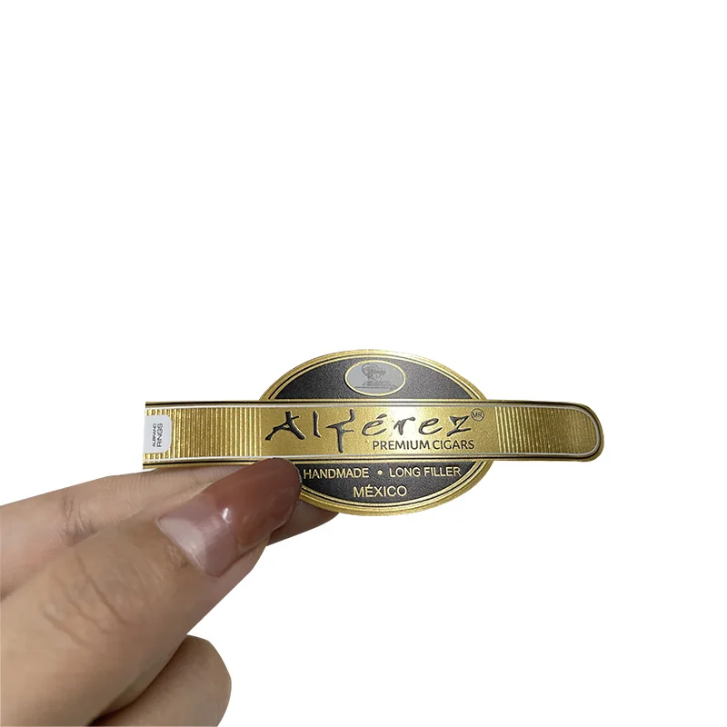 Custom High Quality Hot Stamping Cigar Band Ring Packaging Sticker Custom Logo Cigar Ring Label Cigar Bands Ring