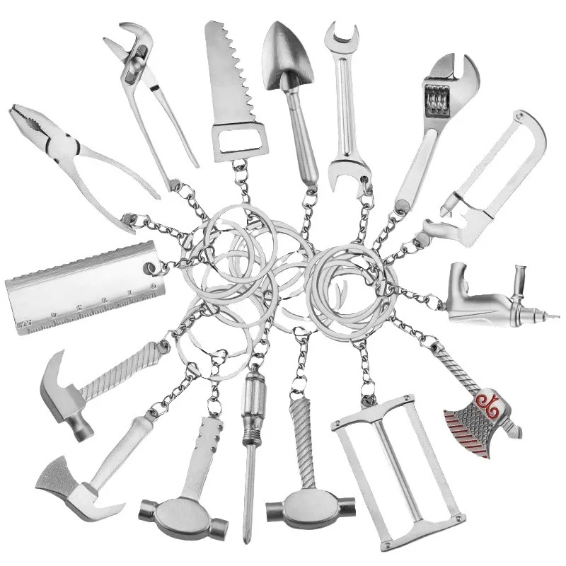 Smooth zinc alloy guitar music key ring creative metal car key chain small gift  Free shipping TP-220023