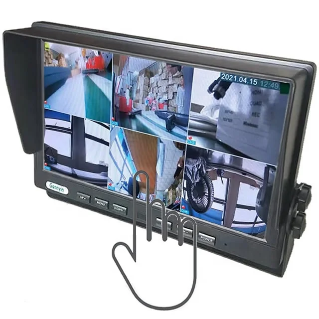 10,1 дюймов 6 каналов монитор с сенсорным экраном IPS AHD 1080p 720p CVBS смешанных сигналов уменьшение зума приблизить Изображение ЖК-телевизора автомобильный монитор
