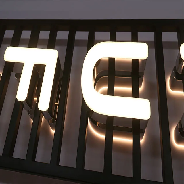 LED  Illuminated Sign Letters Metal Logo Customized Shape Light Wall 3d Led Signage Advertising