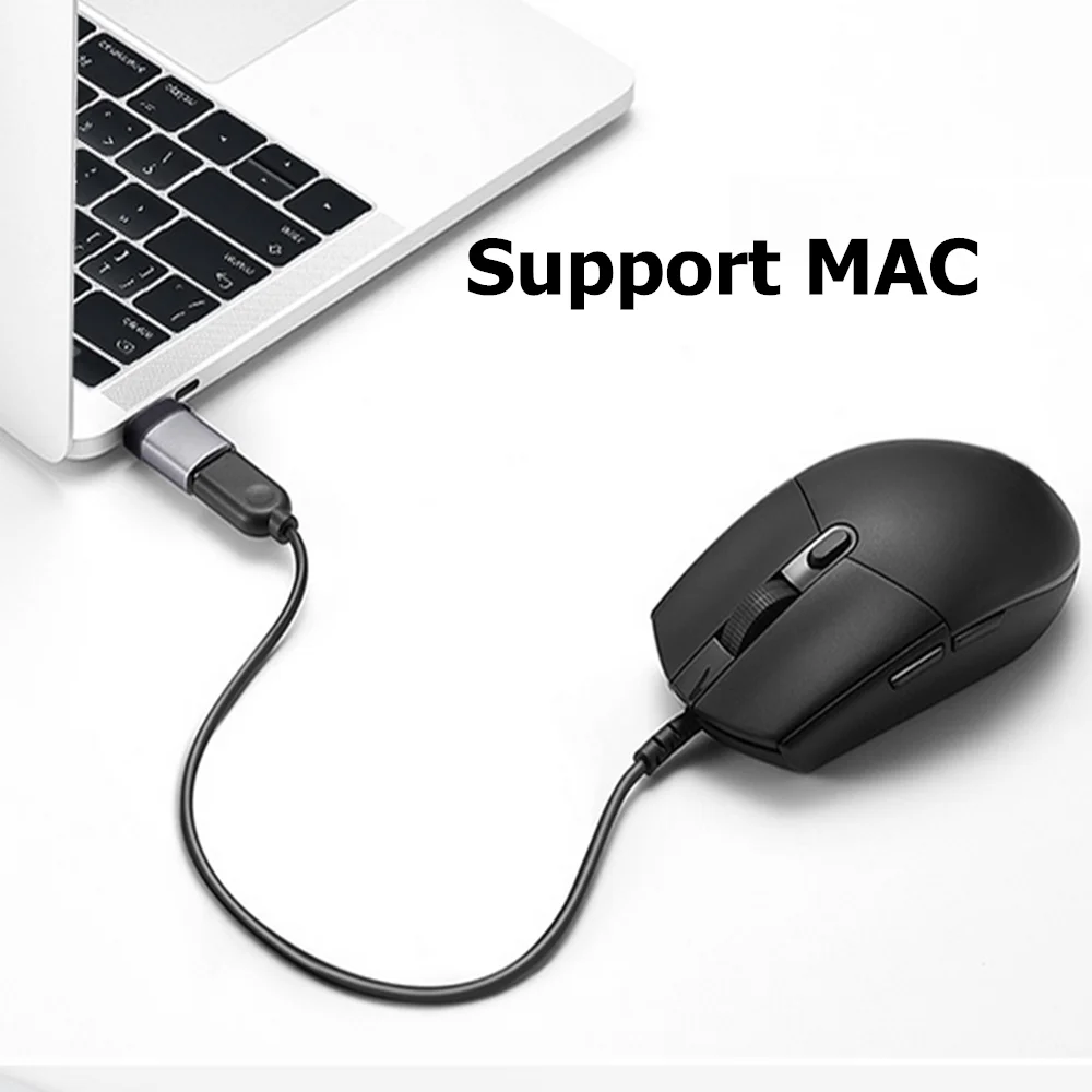 Factory directly Mini Type C Male to USB 3.0 A Female USB Adapter OTG Converter with Hanging Chain