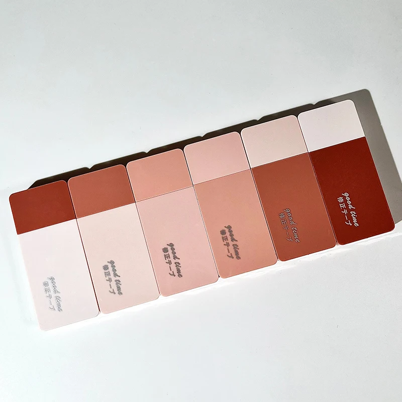 New gradient color correction tape creative high-capacity correction tape portable student correction tape set 6 pieces