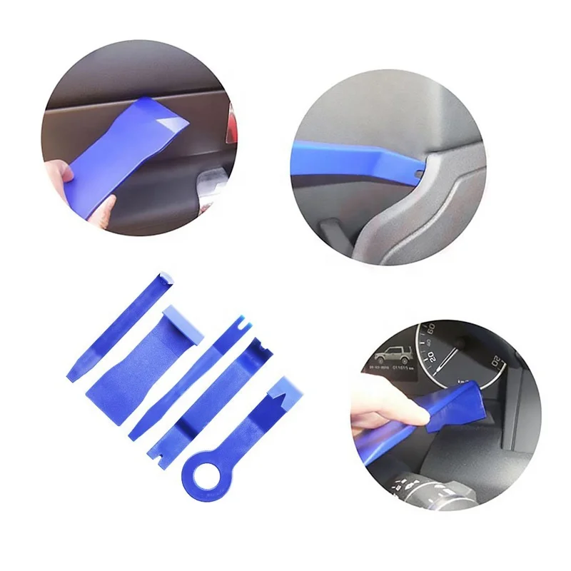 5 pcs universal car clips nylon removal tool kit for install auto Fender Rivets fasteners