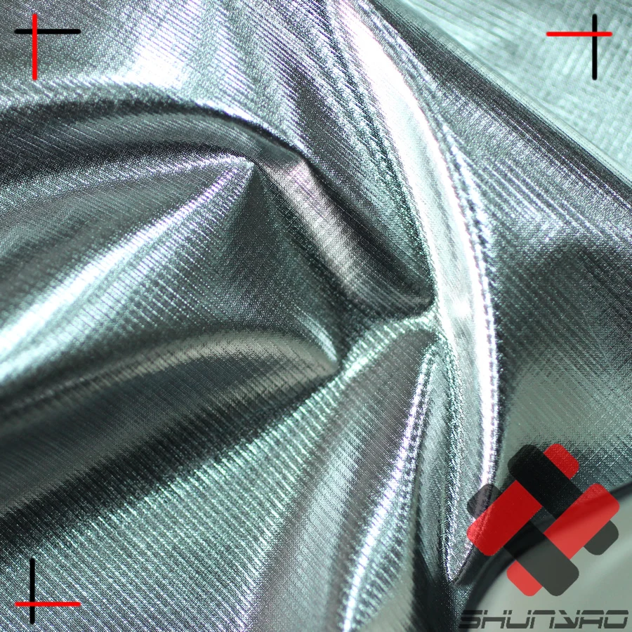 20D ultralight silver foil coated nylon ripstop fabric