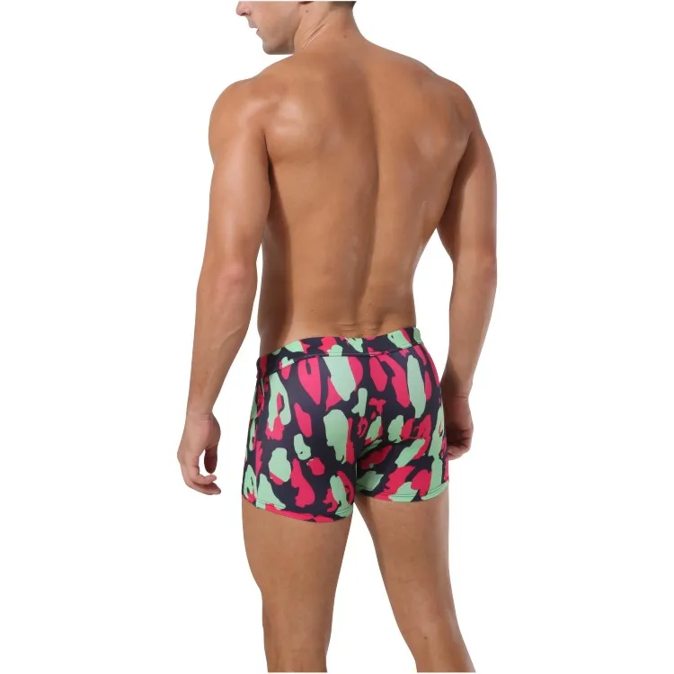 OEM top polyester printed quick dry swim shorts beachwear surfing swimming trunks