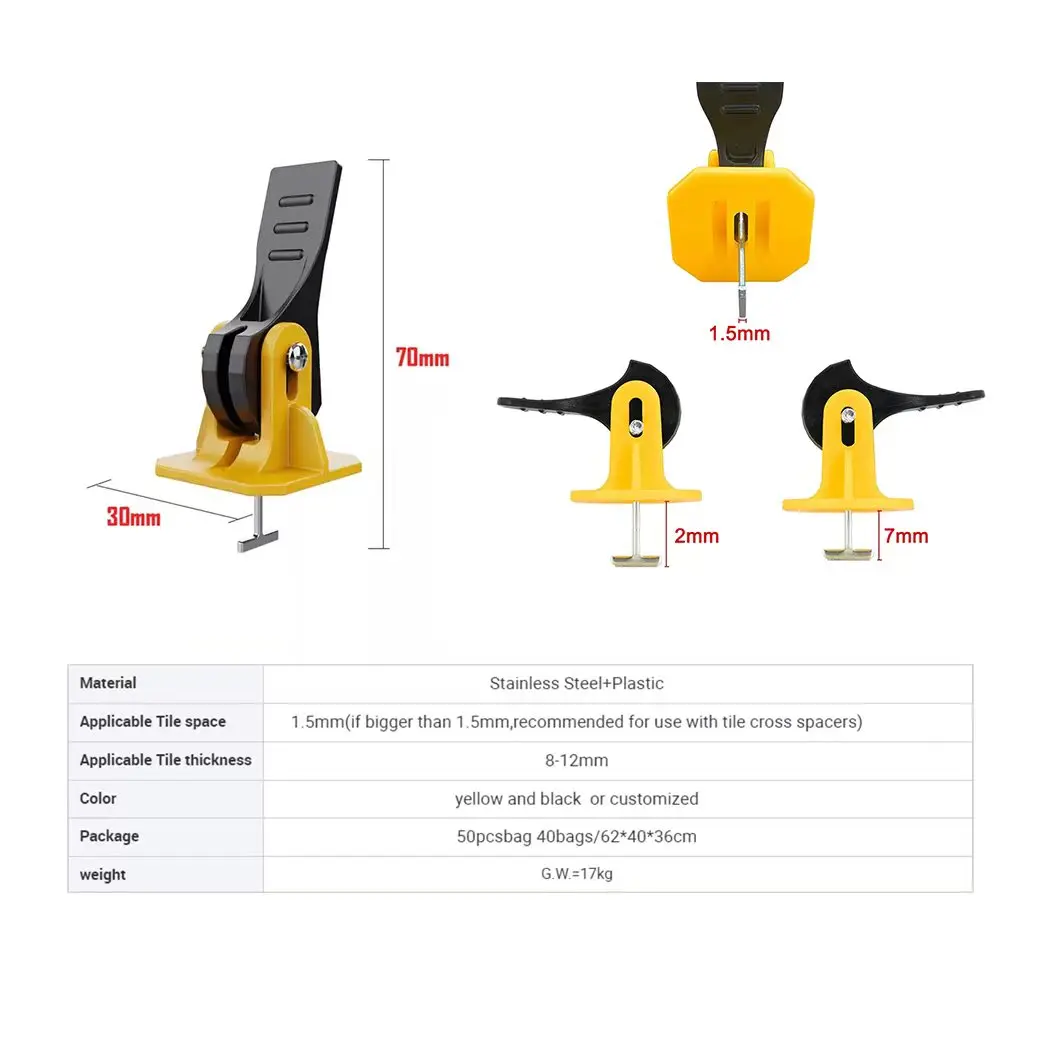 100pcs tile leveler adjuster flat wide selection t-type tile leveling system for ceramic