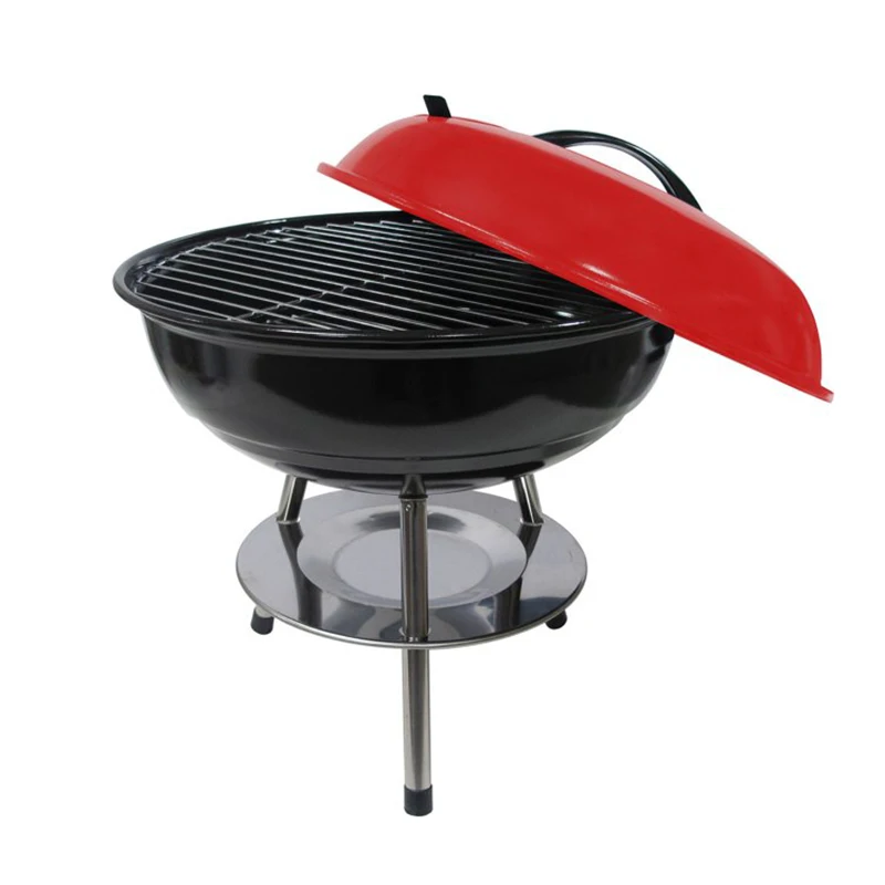 Apple Shape Assembled Round BBQ Grill for Patio Cooking