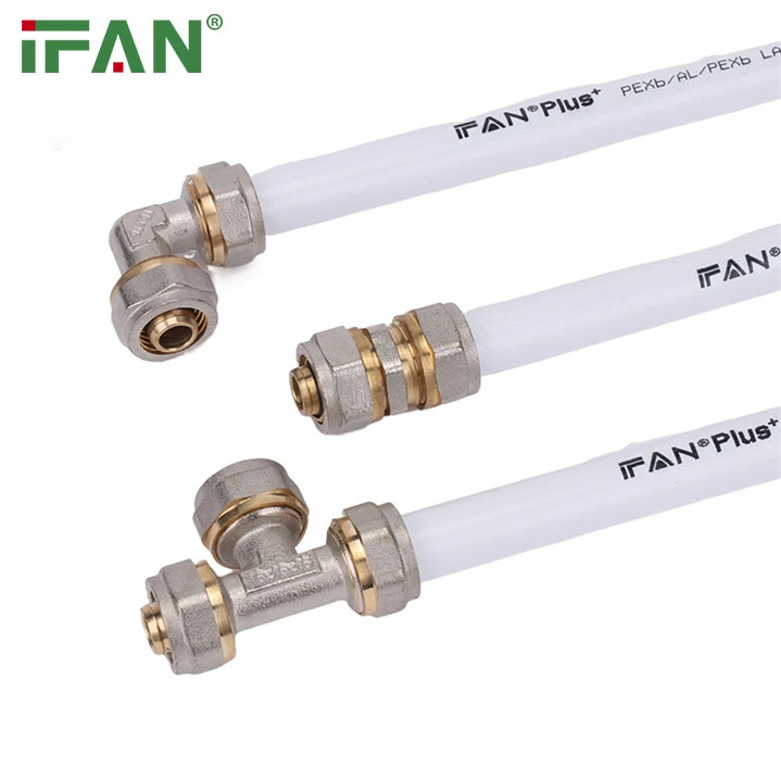 IFAN High Quality PEX Fitting Forged Brass Material Plumbing Fittings Customized Size 16mm - 32mm PEX Brass Compression Fitting