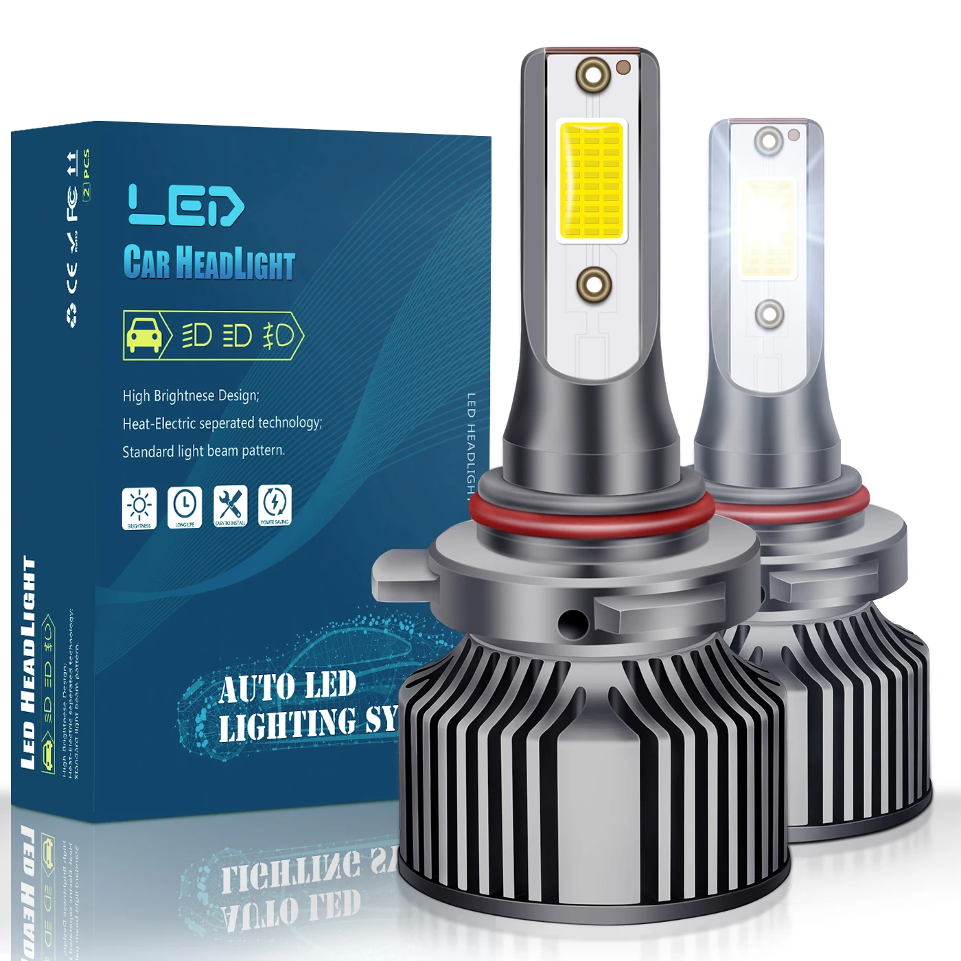 Auto Headlight Bulb Lower price high quality cob 45W/pair headlamp bulb Led Fog Light A4 H4 9003 9006 car led headlight 6000k