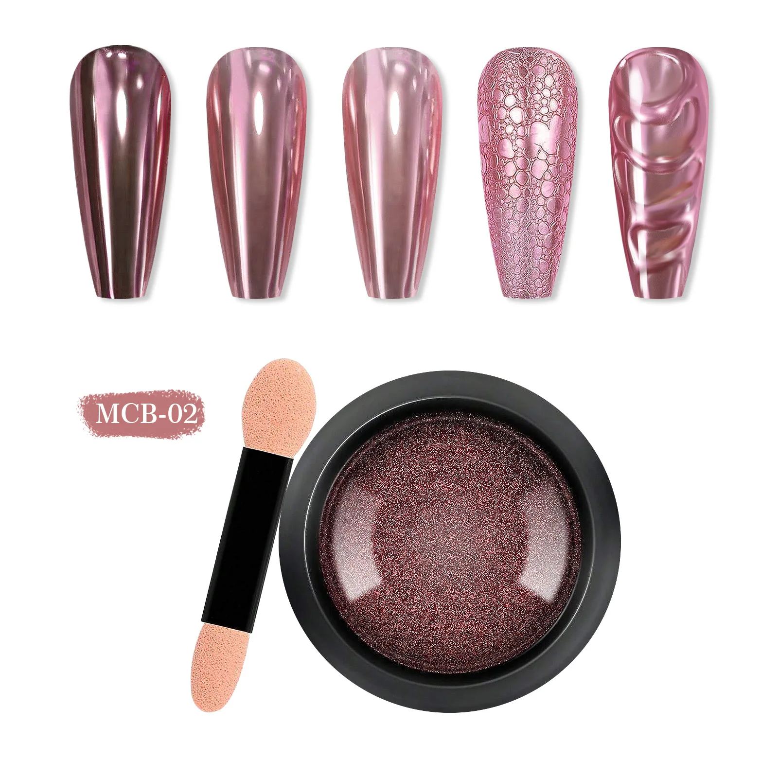 Professional Crystal Nail acrylic kit rainbow Pigment full set nail chameleon chrome Art Solid Mirror Effect pigment powder